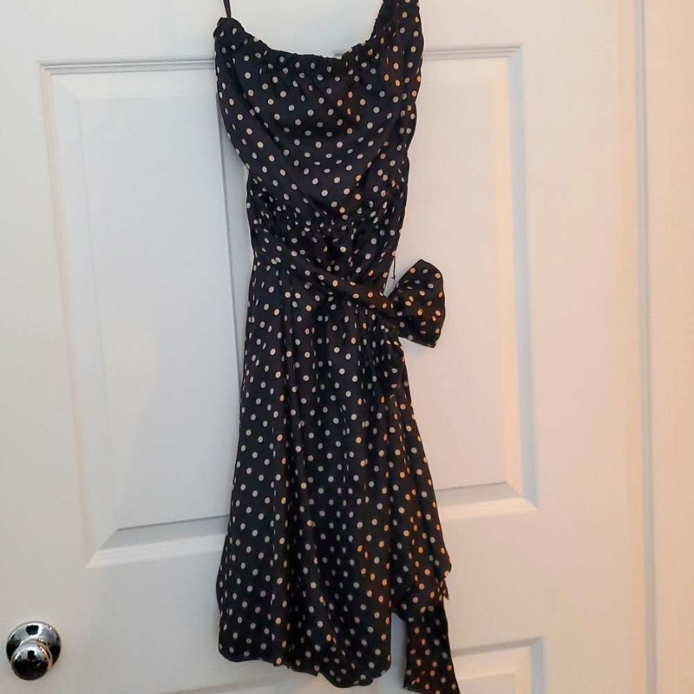 BCBG Strapless Polka Dot Dress